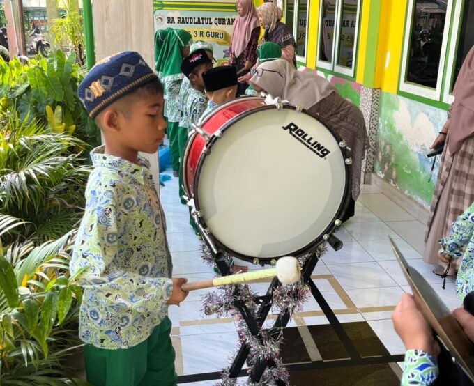 Penuh Semangat, Siswa RA Raudlatul Qur'an 01 Batam Berlatih untuk Persiapan Perpisahan
